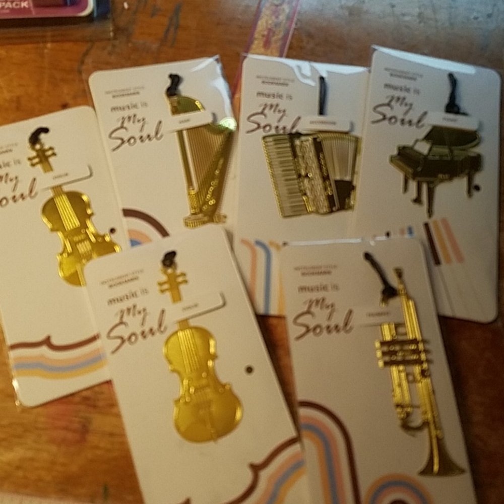 Bundle of 13 Music is My Soul Instrument Bookmarkers